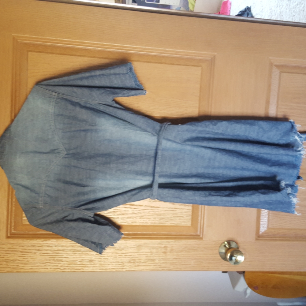 Cruel Girl denim pearl snap dress medium - Picture 10 of 10